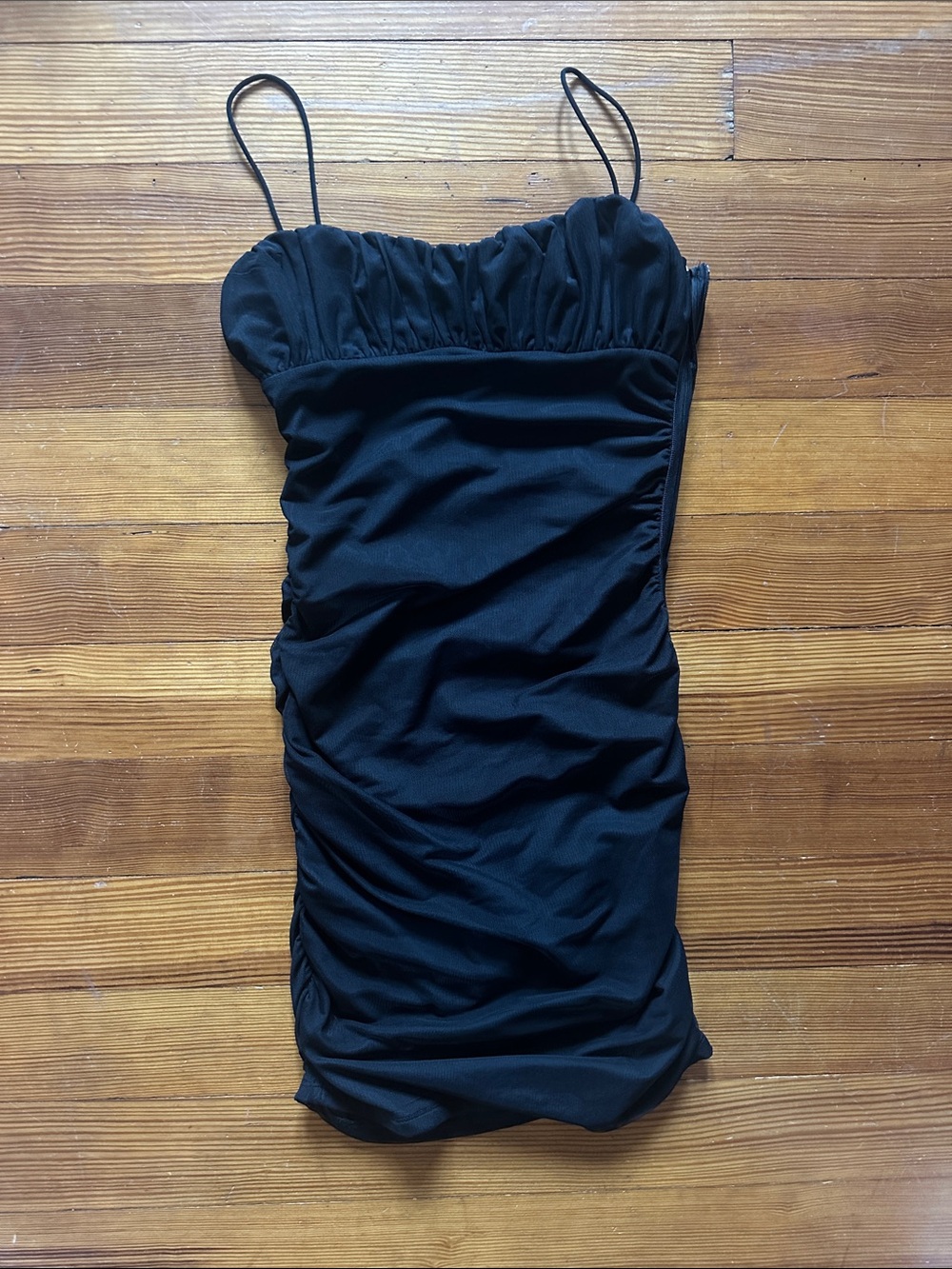 Princess Polly Black Ruched Mini Dress